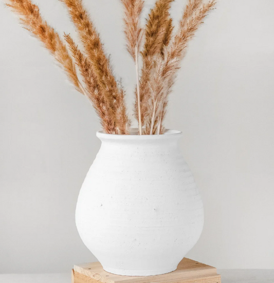 White Clay Vase