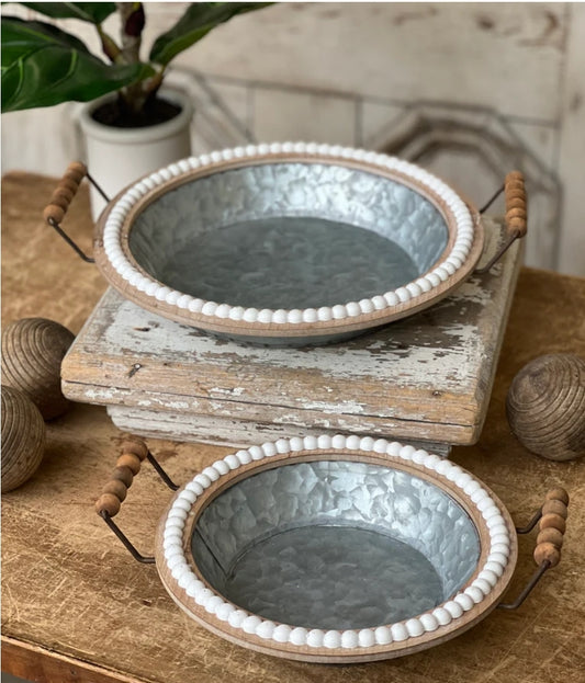 Rustic Beaded Tray