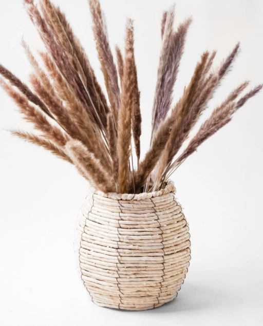 Delilah Corn Rope Basket Vase